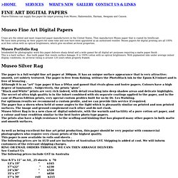 Fine Art Digital Papers