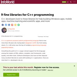 9 fine libraries for C++ programming