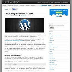 Fine-Tuning WordPress for SEO