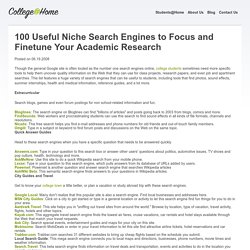 100 Useful Niche Search Engines You’ve Never Heard Of