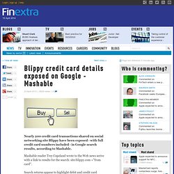 Blippy credit card details exposed on Google - Mashable