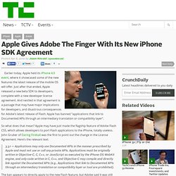 Apple Gives Adobe The Finger With Its New iPhone SDK Agreement