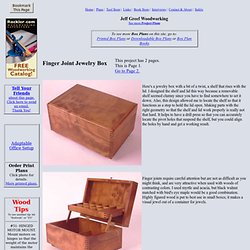 Finger Joint Jewelry Box - Jeff Greef Woodworking