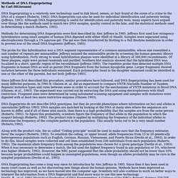 Methods of DNA Fingerprinting by Carl DiGiovanni