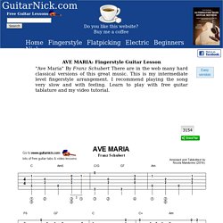 AVE MARIA: Fingerstyle Guitar Lesson