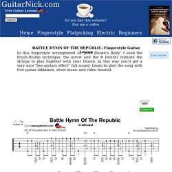 BATTLE HYMN OF THE REPUBLIC: Fingerstyle Guitar Lesson