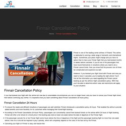 Finnair Cancellation Policy, Finnair Flight Cancellation Fee