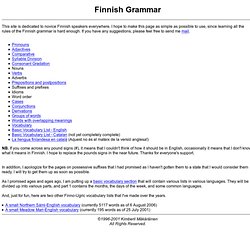 Finnish Grammar Bits
