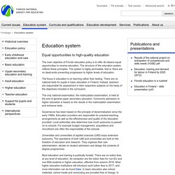 The Finnish National Board of Education - Education system