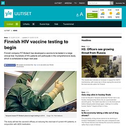 Finnish HIV vaccine testing to begin