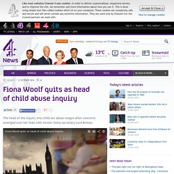 Fiona Woolf quits as head of child abuse inquiry