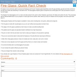 Fire Glass: Quick Fact Check
