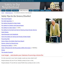 Fire Safety for Seniors or the Disabled