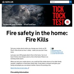 Fire safety in the home : Directgov - Home and community