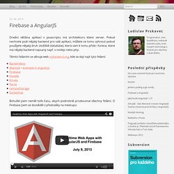 Firebase a AngularJS - Prskavčí blog