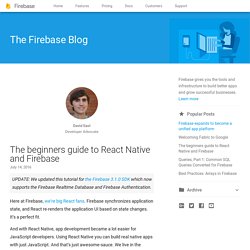 The Firebase Blog: The beginners guide to React Native and Firebase
