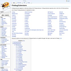 Firebug Extensions