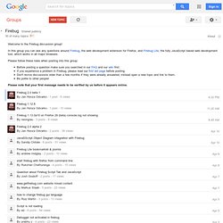 Firebug - Google Groupes