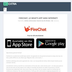 FireChat, le what’s app sans internet!