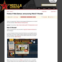 Firefox 4 Web Demos: announcing Web O’ Wonder