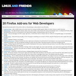 20 Firefox Add-ons for Web Developers
