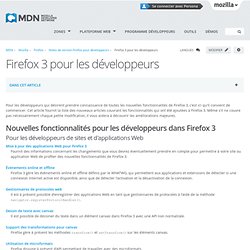Firefox 3 pour les développeurs - MDC