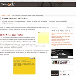 Post-it sur Firefox : 5 extensions pour de la prise de notes rapide