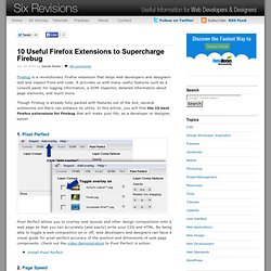 10 Useful Firefox Extensions to Supercharge Firebug