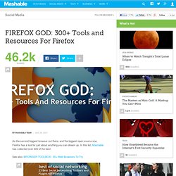 FIREFOX GOD: 300+ Tools and Resources For Firefox