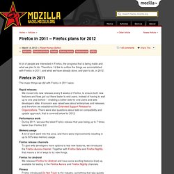 Firefox in 2011 – Firefox plans for 2012