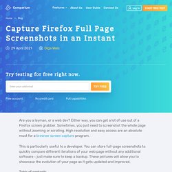 Firefox - Screenshot Entire Page with Comparium
