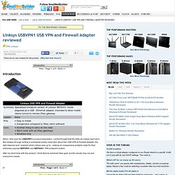 Linksys USBVPN1 USB VPN and Firewall Adapter reviewed
