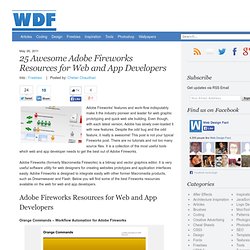 25 Awesome Adobe Fireworks Resources for Web and App Developers