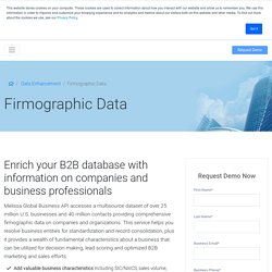 Firmographics - Data Append & Enrichment Service