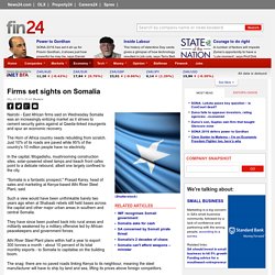 Firms set sights on Somalia