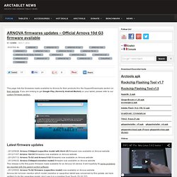 ARNOVA firmwares updates – Official Arnova 10d G3 firmware available