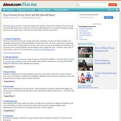 First Aid Kits - Items in a First Aid Kit - First Aid Kit Items
