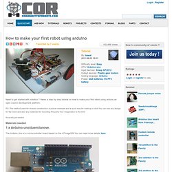 How to make your first robot using arduino