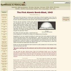 The First Atomic Bomb Blast, 1945