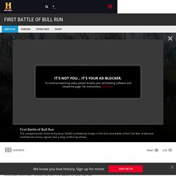 First Battle of Bull Run - American Civil War