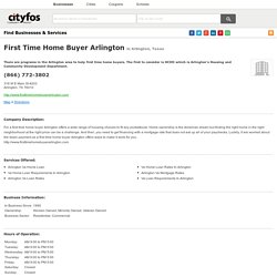 First Time Home Buyer Arlington - Arlington, Texas