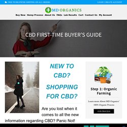 CBD FIRST-TIME BUYER'S GUIDE - MD Organics