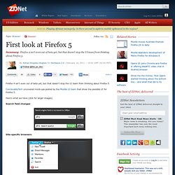 First look at Firefox 5