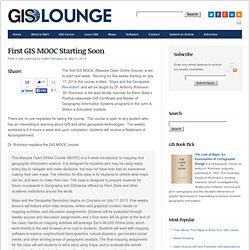 First GIS MOOC Starting Soon