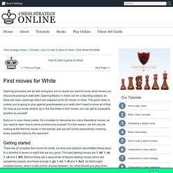 First moves for White - Chess Strategy Online