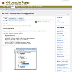 Your first NHibernate based application - NHibernate Forge