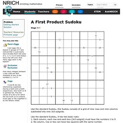 A First Product Sudoku