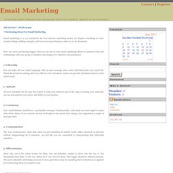 The first blog : 7 Purchasing Ideas For Email Marketing