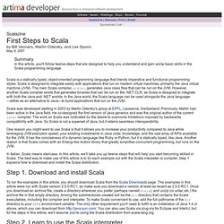 First Steps to Scala