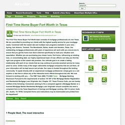 First Time Home Buyer Fort Worth in Texas